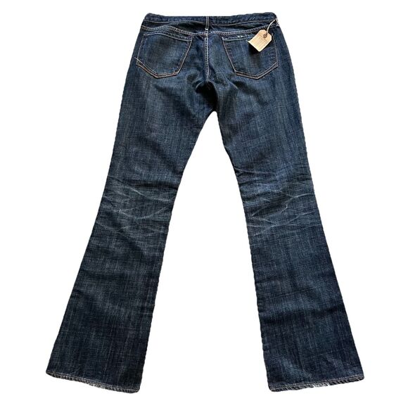 Earnest Sewn Womens Hefner Denim Low Rise Bootcut Jeans‎ Cotton Blend Blue 31 - Picture 2 of 7
